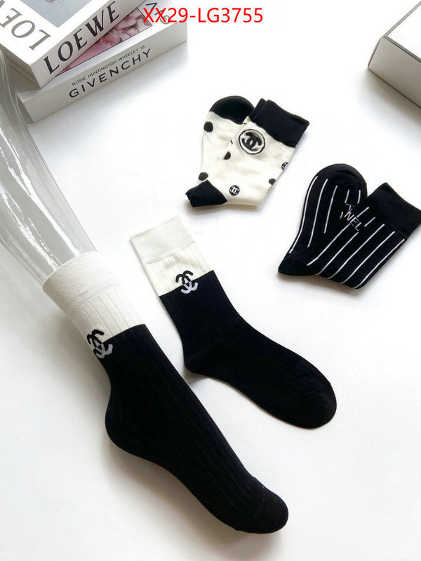 Sock-Chanel replica aaaaa+ designer ID: LG3755 $: 29USD