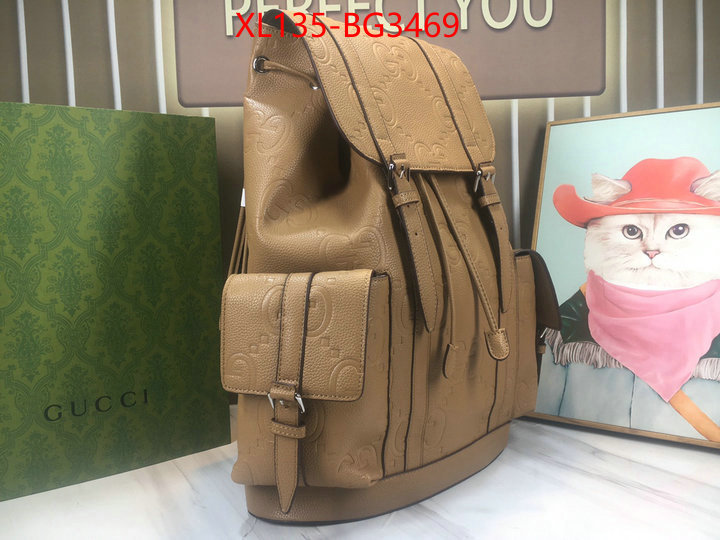 Gucci Bags(4A)-Backpack- top perfect fake ID: BG3469 $: 135USD