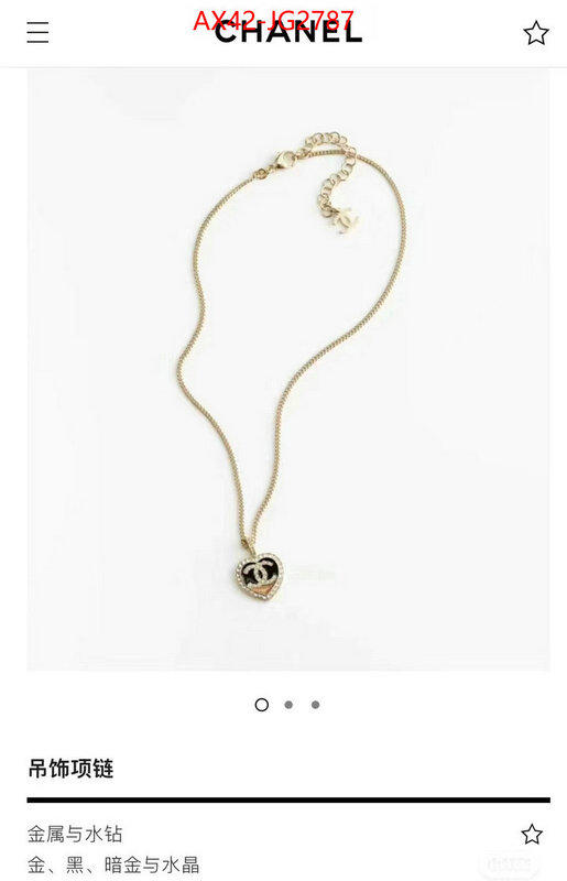 Jewelry-Chanel buying replica ID: JG2787 $: 42USD