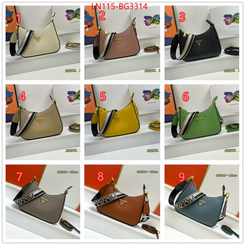 Prada Bags (4A)-Diagonal- new ID: BG3314 $: 115USD