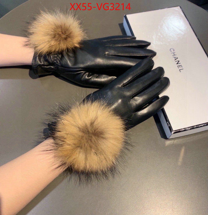 Gloves-Chanel highest product quality ID: VG3214 $: 55USD