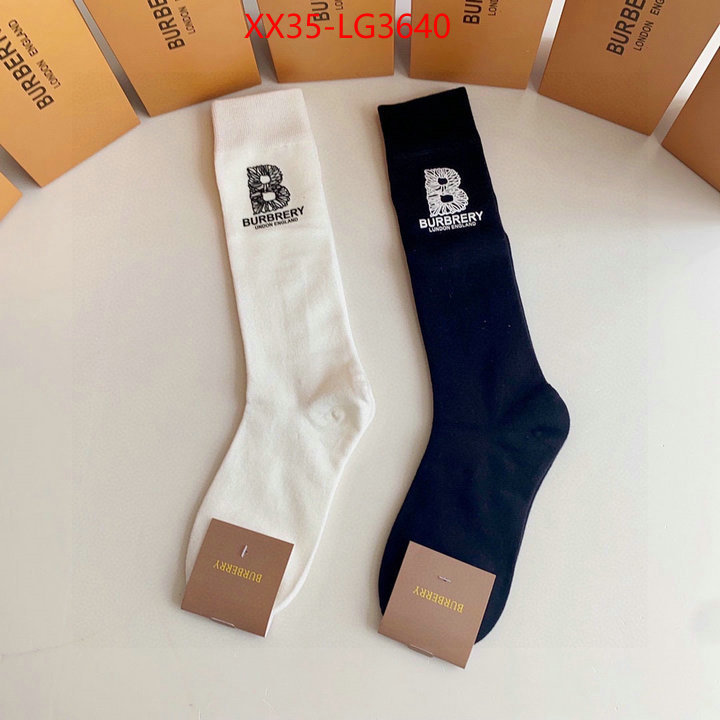 Sock-Burberry shop cheap high quality 1:1 replica ID: LG3640 $: 35USD