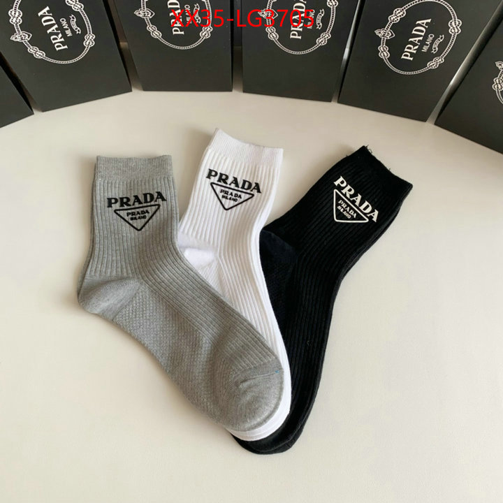 Sock-Prada best quality fake ID: LG3705 $: 35USD