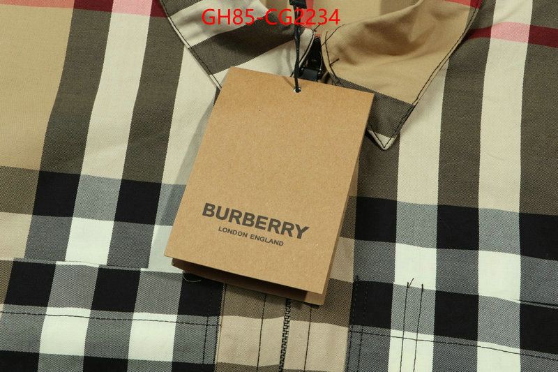 Clothing-Burberry wholesale imitation designer replicas ID: CG2234 $: 85USD