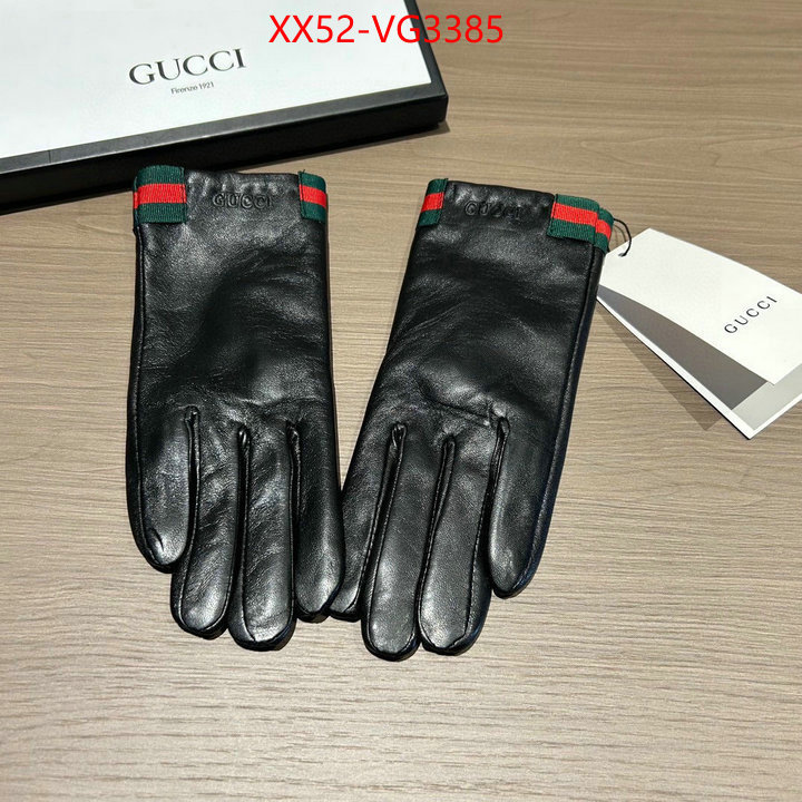 Gloves-Gucci highest product quality ID: VG3385 $: 52USD