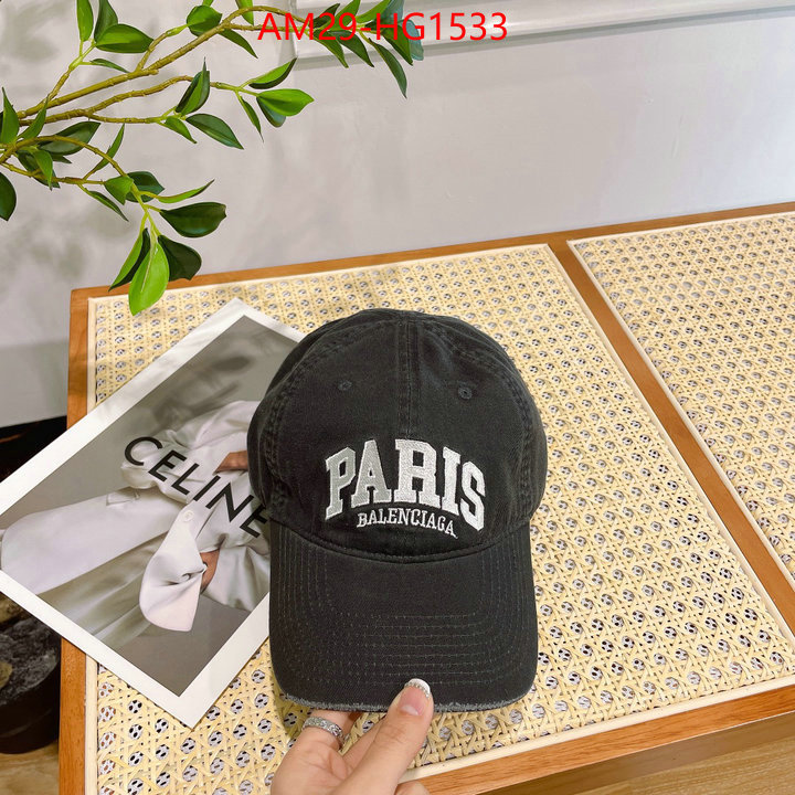 Cap(Hat)-Balenciaga luxury fashion replica designers ID: HG1533 $: 29USD