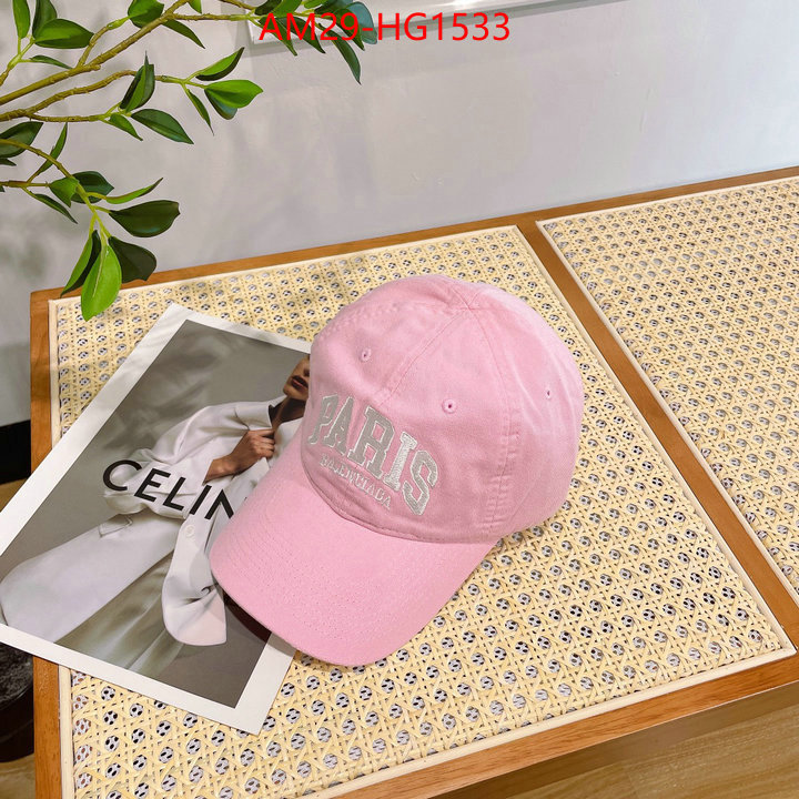 Cap(Hat)-Balenciaga luxury fashion replica designers ID: HG1533 $: 29USD