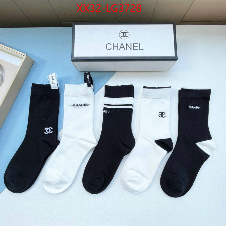 Sock-Chanel 1:1 replica wholesale ID: LG3728 $: 32USD