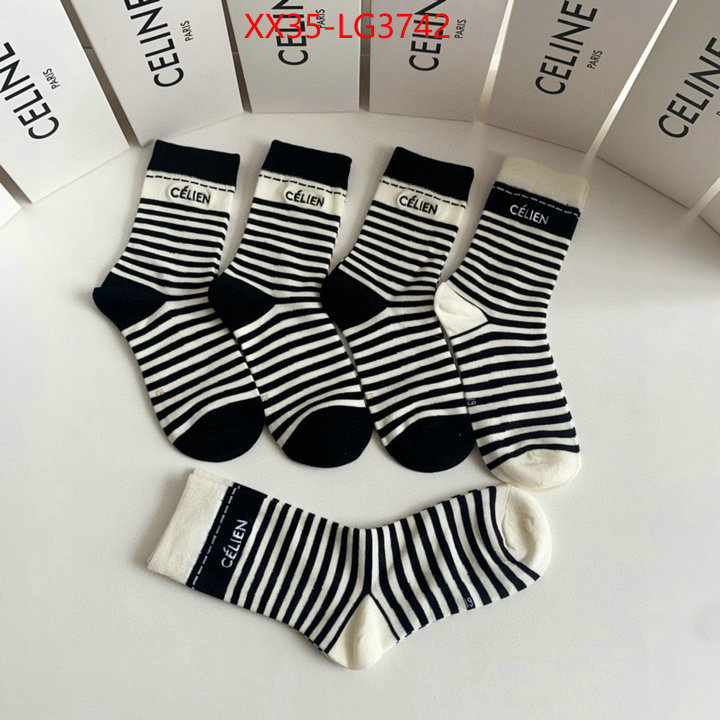 Sock-CELINE luxury fake ID: LG3742 $: 35USD