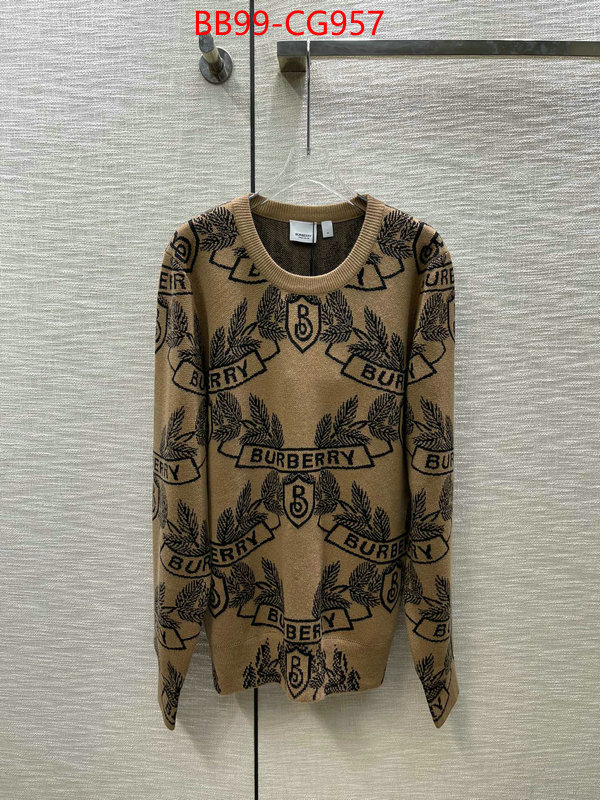 Clothing-Burberry 2023 replica ID: CG957 $: 99USD