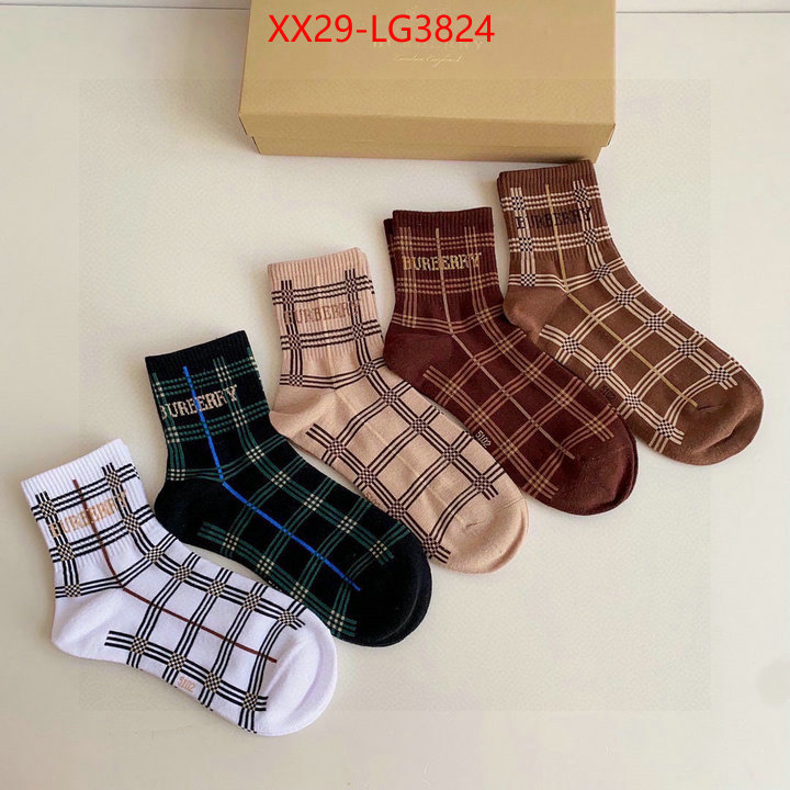 Sock-Burberry replica aaaaa designer ID: LG3824 $: 29USD