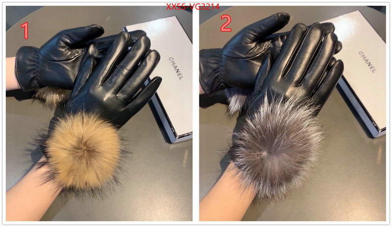 Gloves-Chanel highest product quality ID: VG3214 $: 55USD