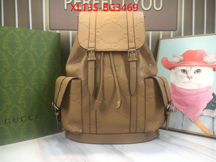 Gucci Bags(4A)-Backpack- top perfect fake ID: BG3469 $: 135USD