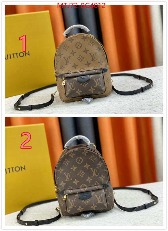 LV Bags(4A)-Backpack- mirror copy luxury ID: BG4012 $: 72USD