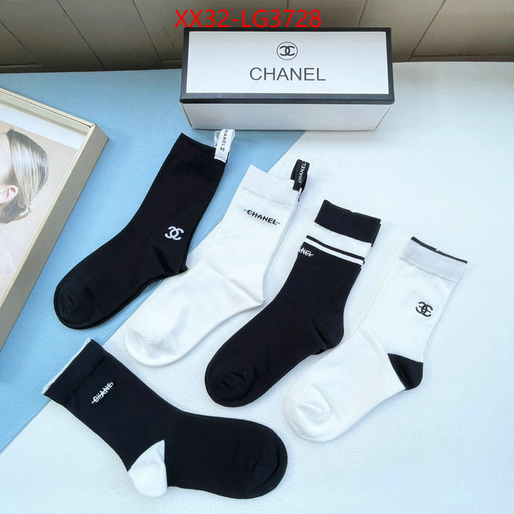 Sock-Chanel 1:1 replica wholesale ID: LG3728 $: 32USD