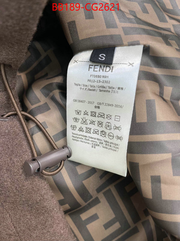 Clothing-Fendi designer fake ID: CG2621 $: 189USD