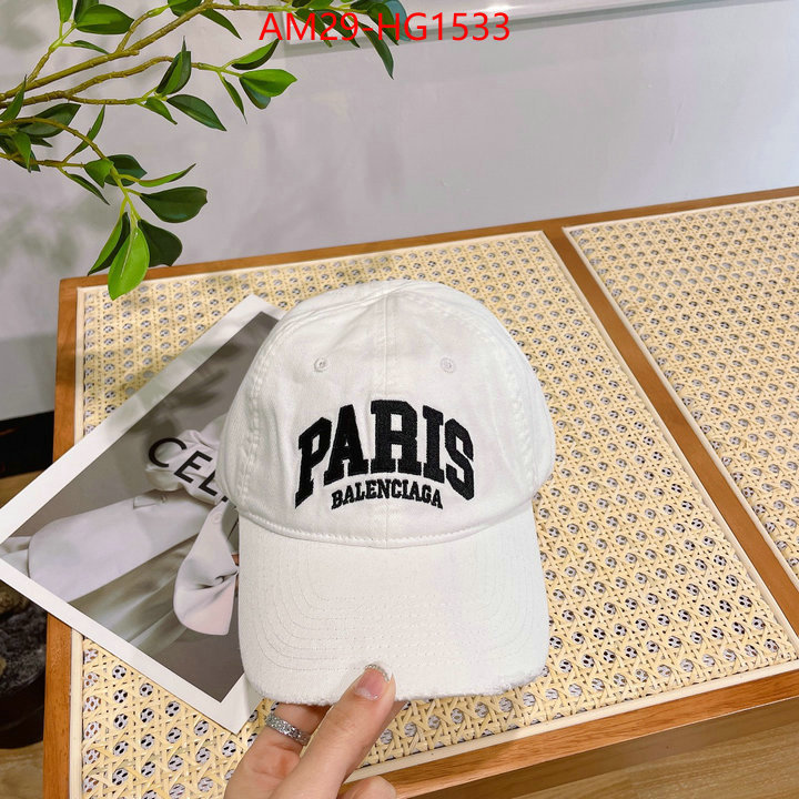 Cap(Hat)-Balenciaga luxury fashion replica designers ID: HG1533 $: 29USD