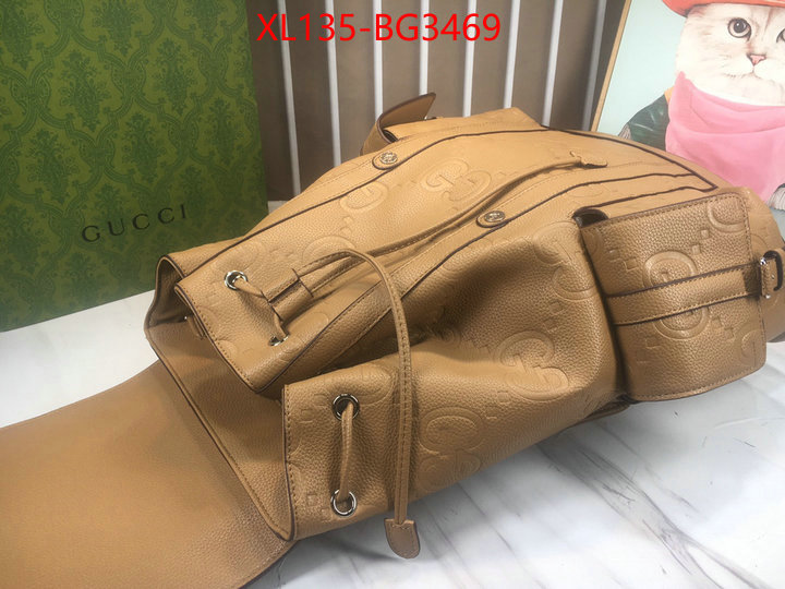 Gucci Bags(4A)-Backpack- top perfect fake ID: BG3469 $: 135USD