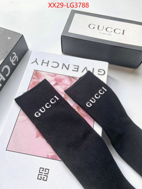 Sock-Gucci fashion designer ID: LG3788 $: 29USD