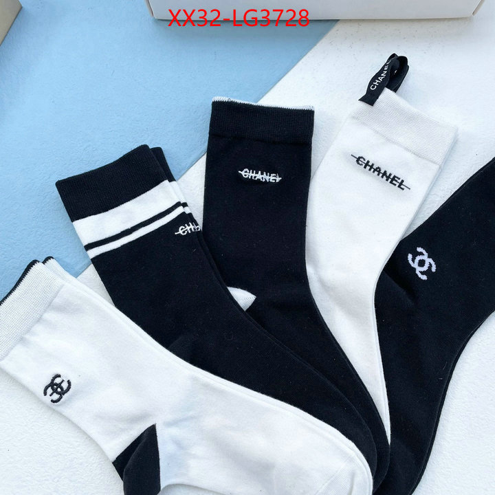 Sock-Chanel 1:1 replica wholesale ID: LG3728 $: 32USD