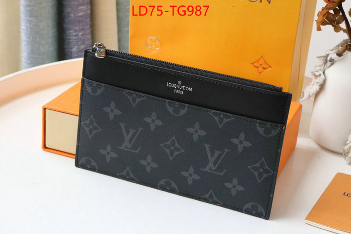 LV Bags(TOP)-Wallet what best designer replicas ID: TG987 $: 75USD