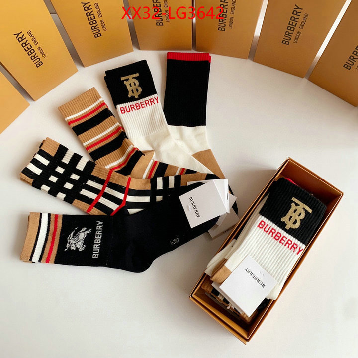 Sock-Burberry designer wholesale replica ID: LG3642 $: 32USD