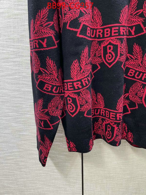 Clothing-Burberry 2023 replica ID: CG957 $: 99USD