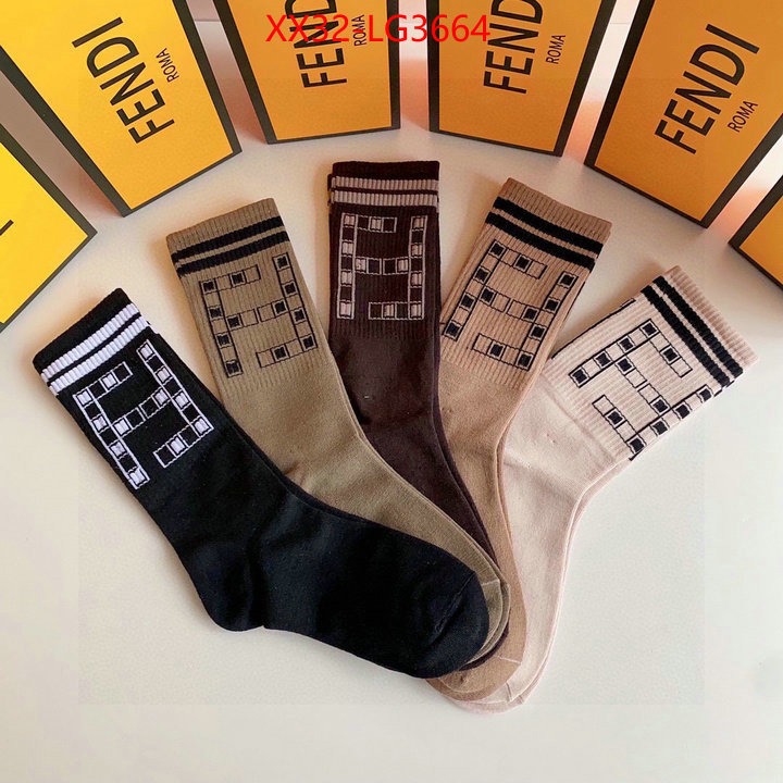 Sock-Fendi where to buy high quality ID: LG3664 $: 32USD