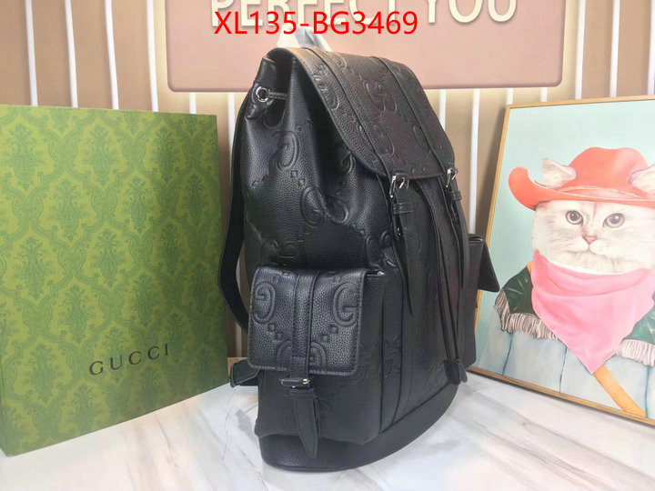 Gucci Bags(4A)-Backpack- top perfect fake ID: BG3469 $: 135USD