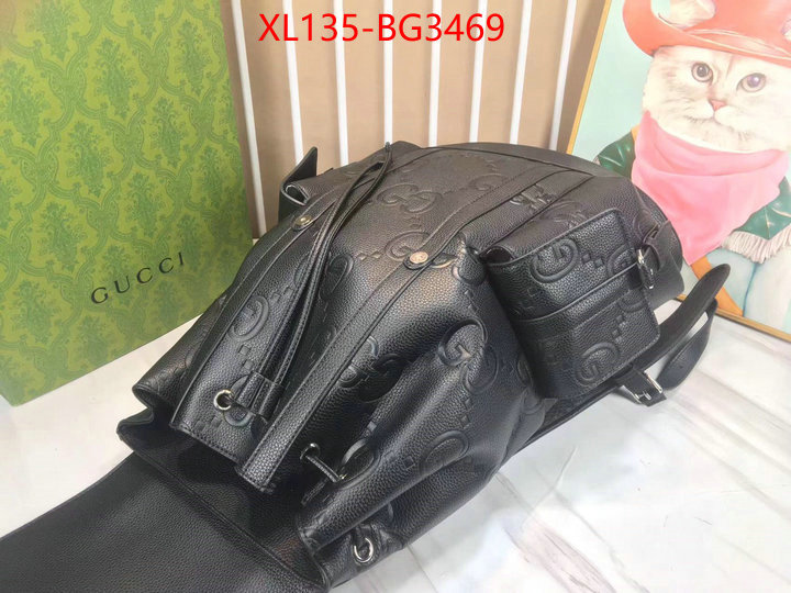 Gucci Bags(4A)-Backpack- top perfect fake ID: BG3469 $: 135USD