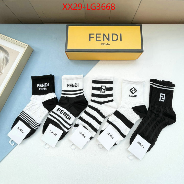 Sock-Fendi what's the best to buy replica ID: LG3668 $: 29USD