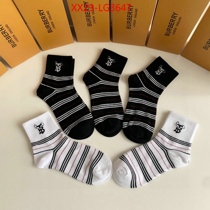 Sock-Burberry designer replica ID: LG3647 $: 29USD