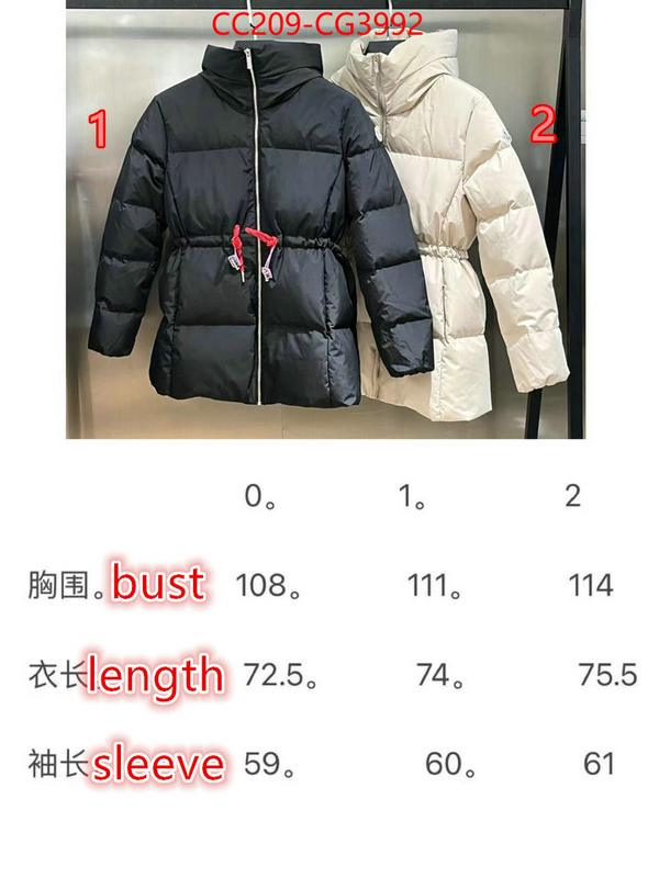 Down jacket Women-Moncler perfect ID: CG3992 $: 209USD