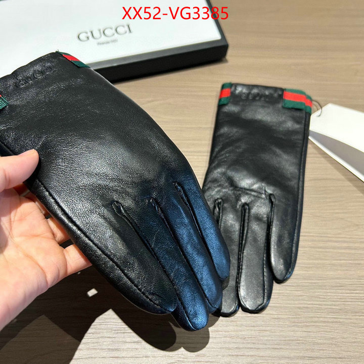 Gloves-Gucci highest product quality ID: VG3385 $: 52USD
