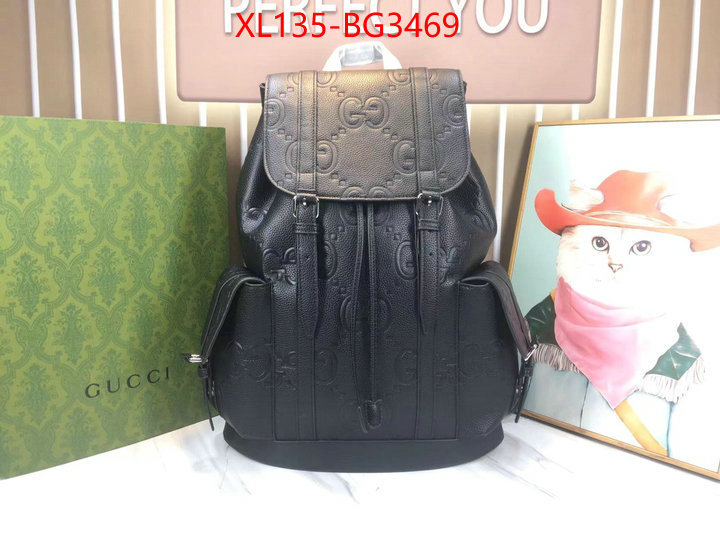 Gucci Bags(4A)-Backpack- top perfect fake ID: BG3469 $: 135USD