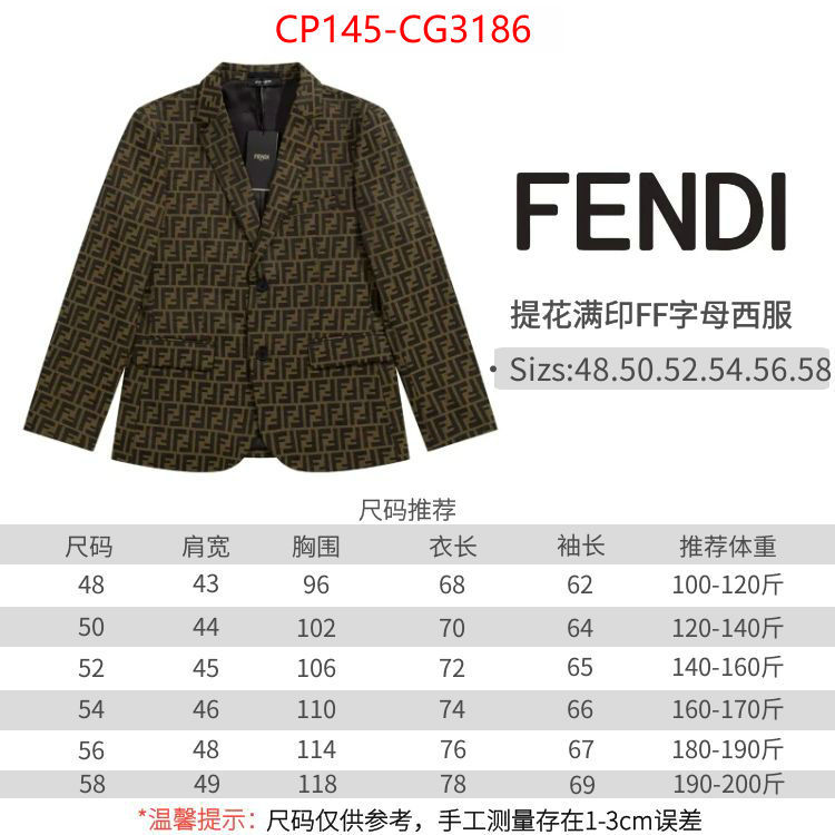 Clothing-Fendi customize the best replica ID: CG3186 $: 145USD