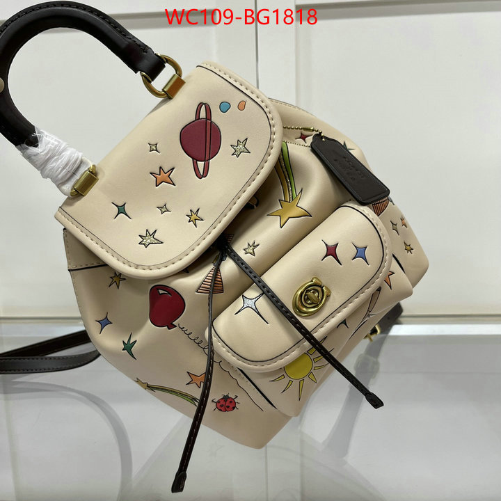 Coach Bags(4A)-Backpack- top perfect fake ID: BG1818 $: 109USD