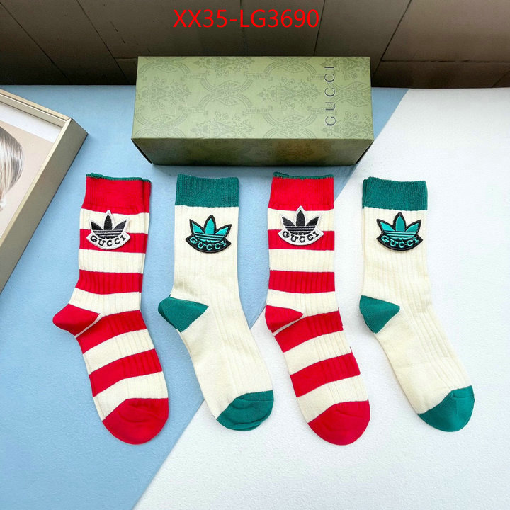 Sock-Gucci luxury 7 star replica ID: LG3690 $: 35USD