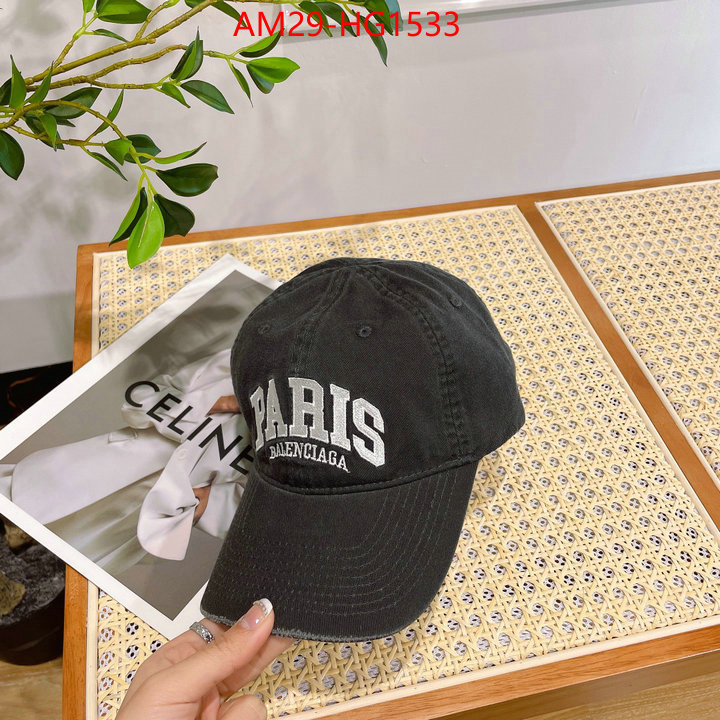 Cap(Hat)-Balenciaga luxury fashion replica designers ID: HG1533 $: 29USD