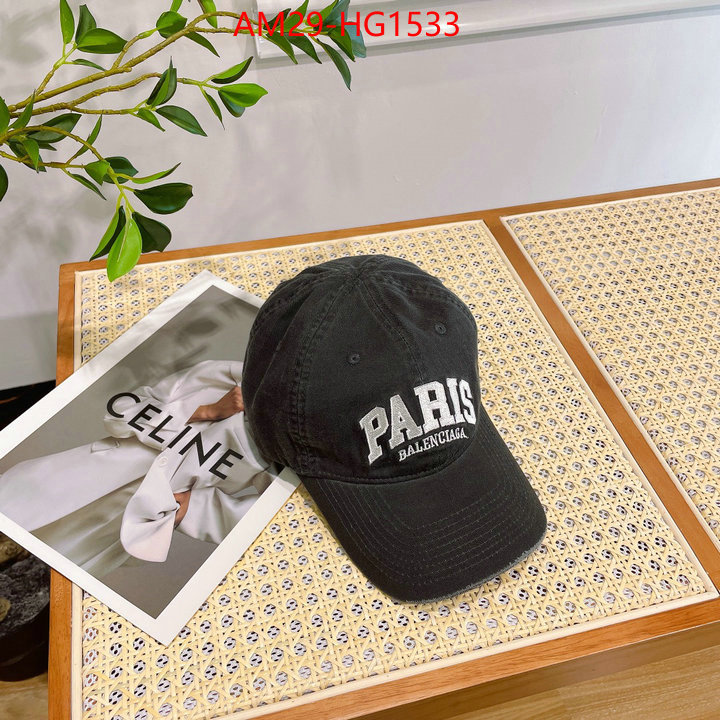 Cap(Hat)-Balenciaga luxury fashion replica designers ID: HG1533 $: 29USD