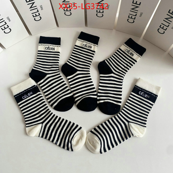 Sock-CELINE luxury fake ID: LG3742 $: 35USD