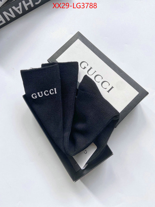 Sock-Gucci fashion designer ID: LG3788 $: 29USD