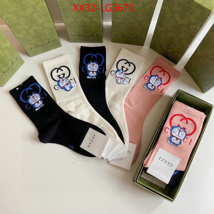 Sock-Gucci top perfect fake ID: LG3670 $: 32USD