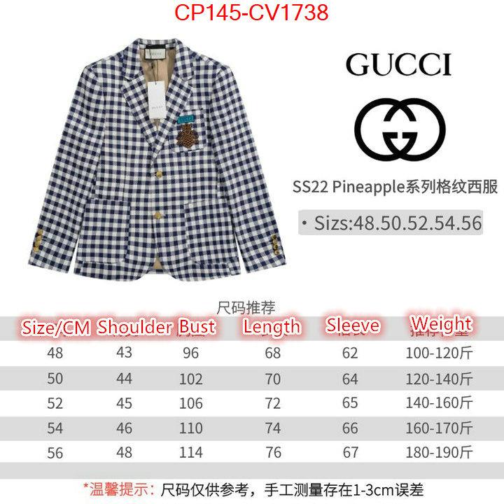 Clothing-Gucci buy 1:1 ID: CV1738 $: 145USD