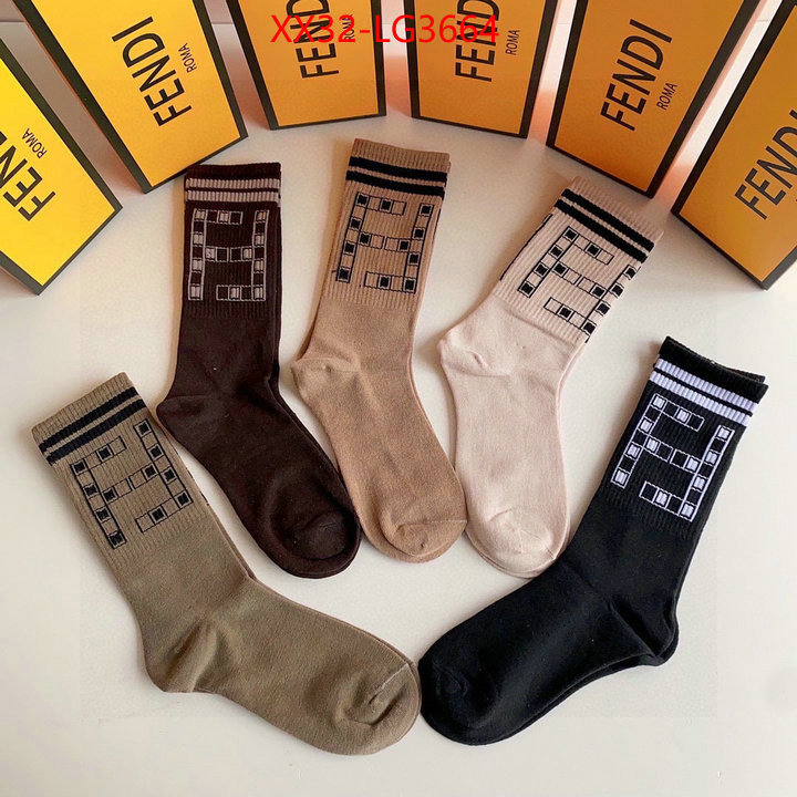 Sock-Fendi where to buy high quality ID: LG3664 $: 32USD