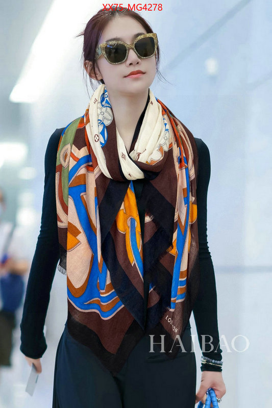 Scarf-LV top fake designer ID: MG4278 $: 75USD