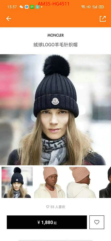 Cap(Hat)-Moncler luxury cheap replica ID: HG4511 $: 35USD