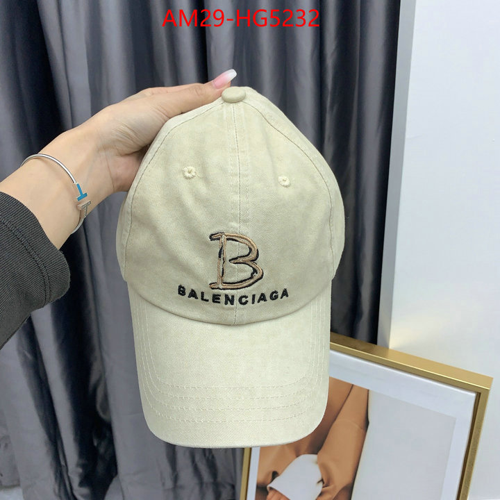 Cap(Hat)-Balenciaga luxury fashion replica designers ID: HG5232 $: 29USD