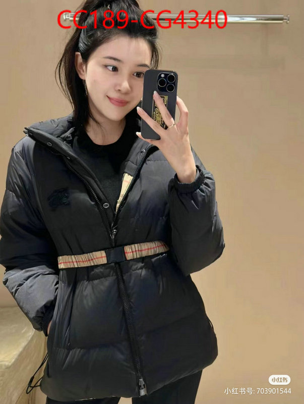 Down jacket Women-Burberry best quality replica ID: CG4340 $: 189USD