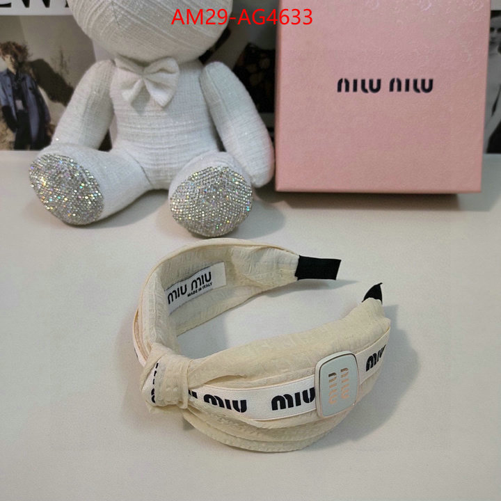 Hair band-MIU MIU outlet 1:1 replica ID: AG4633 $: 29USD